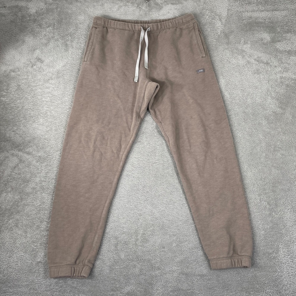 FIGS Fleece Joggers Womens Medium Brown Tapered Athleisure Scrub Lounge